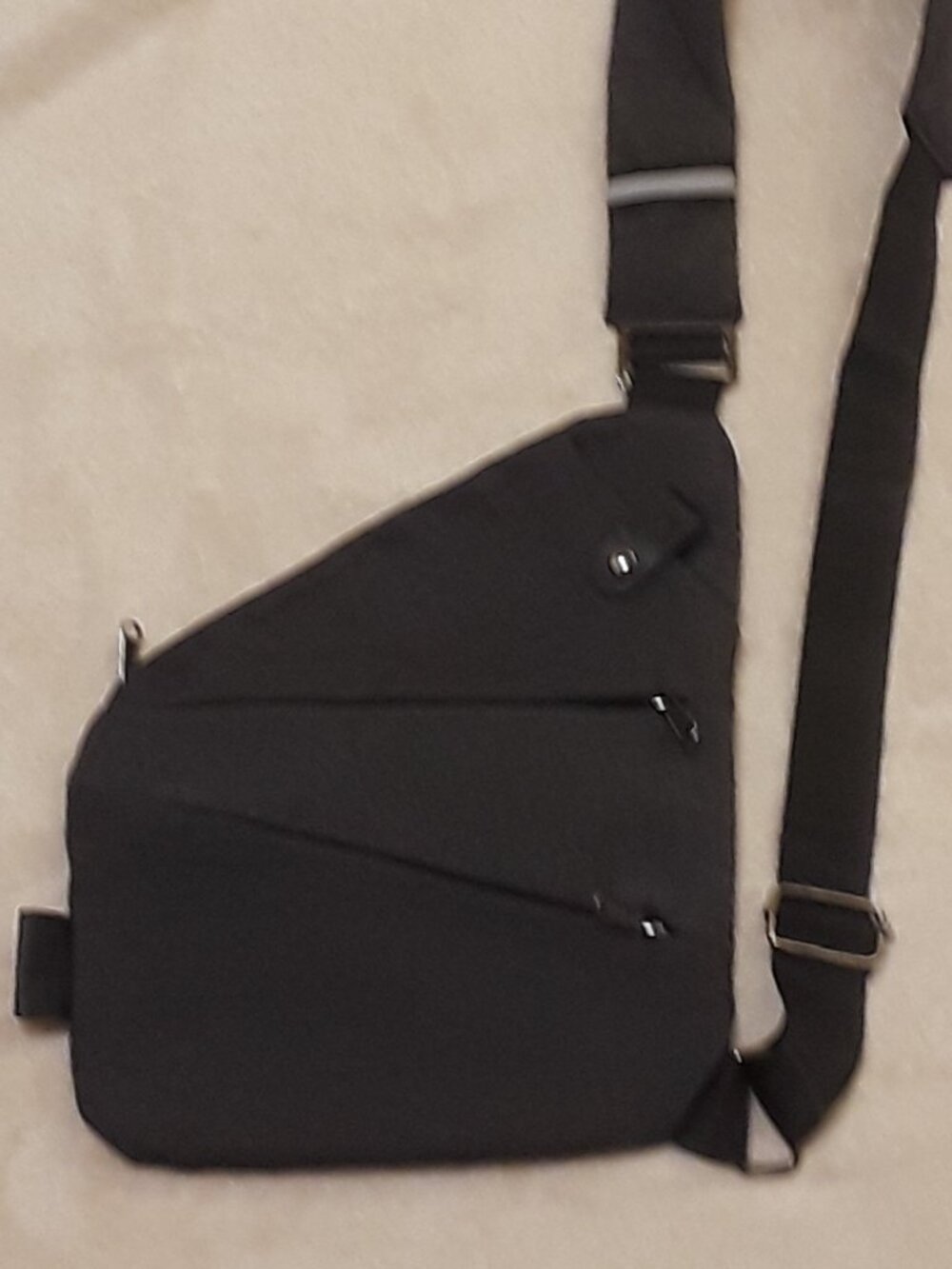 Wander Anti-Theft Unisex Security Travel Bag Adjustable Crossbody Gray Nylon